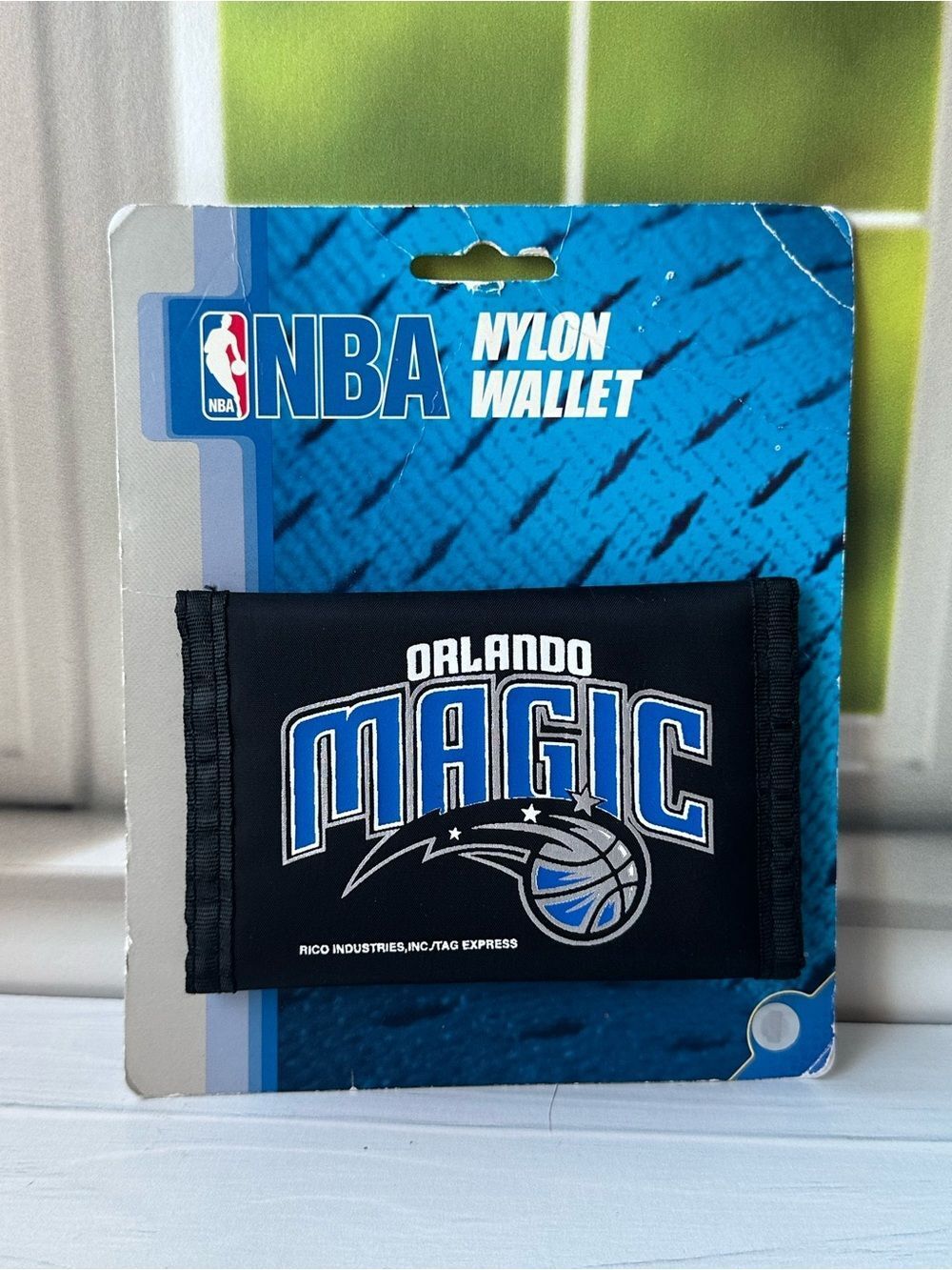 Vintage Orlando Magic NBA Nylon Wallet NOS Trifold Blue Black
